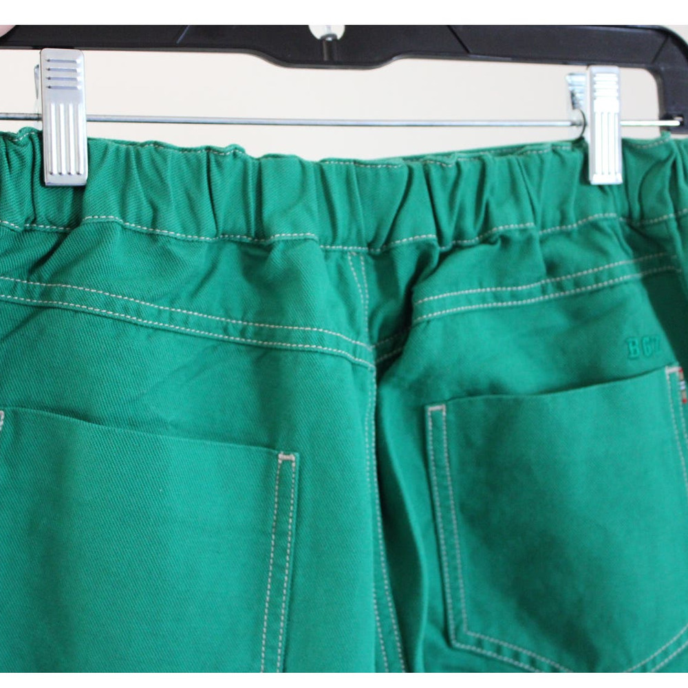 NWT Bonpoint Boys Lester Pants High Rise Cotton Linen Green Straight Trouser 12 - Picture 4 of 11